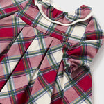 Newborn Girl Tartan Ruffle Neck Dress Ref. 14-2808-032
