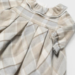 Newborn Girl Tartan Ruffle Neck Dress Ref. 14-2808-033