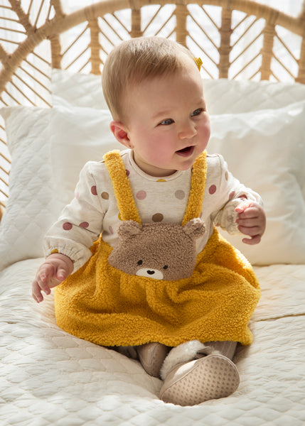 Newborn baby romper with sheepskin skirt Ref.  14-2881-050