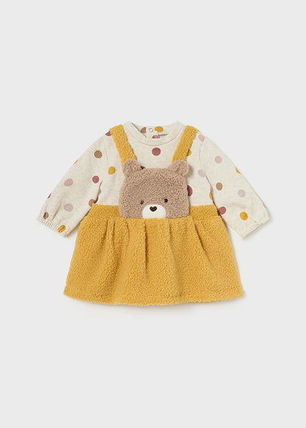 Newborn baby romper with sheepskin skirt Ref.  14-2881-050