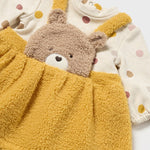 Newborn baby romper with sheepskin skirt Ref.  14-2881-050