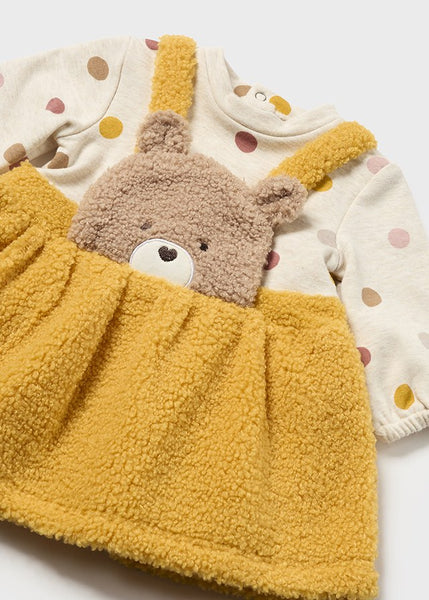 Newborn baby romper with sheepskin skirt Ref.  14-2881-050