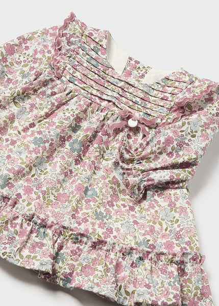 Newborn Girl Floral Ruffle Dress Ref. 14-2887-059