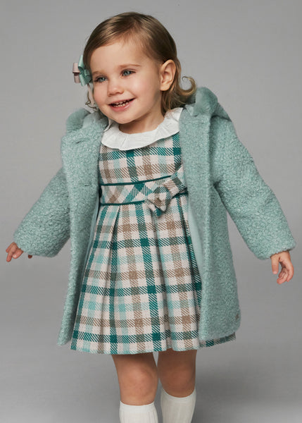 Baby Checked Ruffle Neck Dress 14-02903-075