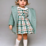 Baby Checked Ruffle Neck Dress 14-02903-075