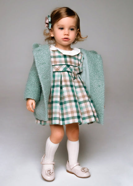 Baby Checked Ruffle Neck Dress 14-02903-075