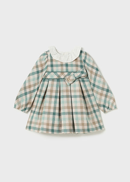 Baby Checked Ruffle Neck Dress 14-02903-075