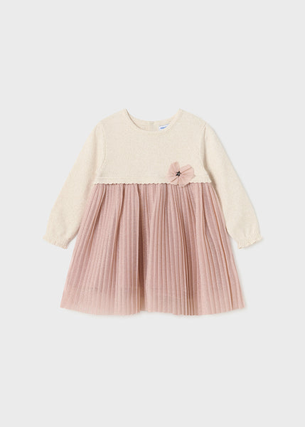 Baby Combined Pleated Dress Ref. 14-02906-036