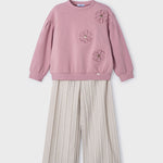 Girl Sweatshirt with Pleated Pants Set Ref. 14-4551-020