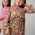 Girl Chiffon Print Pleated Dress Ref. 14-4913-092