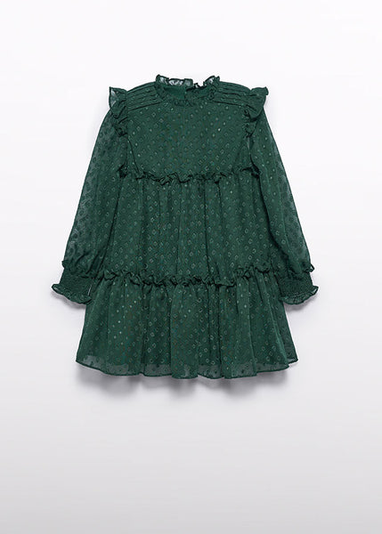 Girls plumeti jacquard dress Ref. 14-5526-036