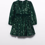 Girls sequin velvet dress Ref. 14-5528-004