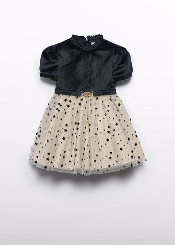 Girls combined velvet dress Ref. 14-5532-005