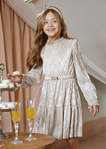 Girls pleated knit dress Ref. 14-5534-006