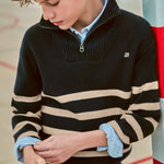 Boy Quarter Zip Striped Sweater Ref. 14-7391-093