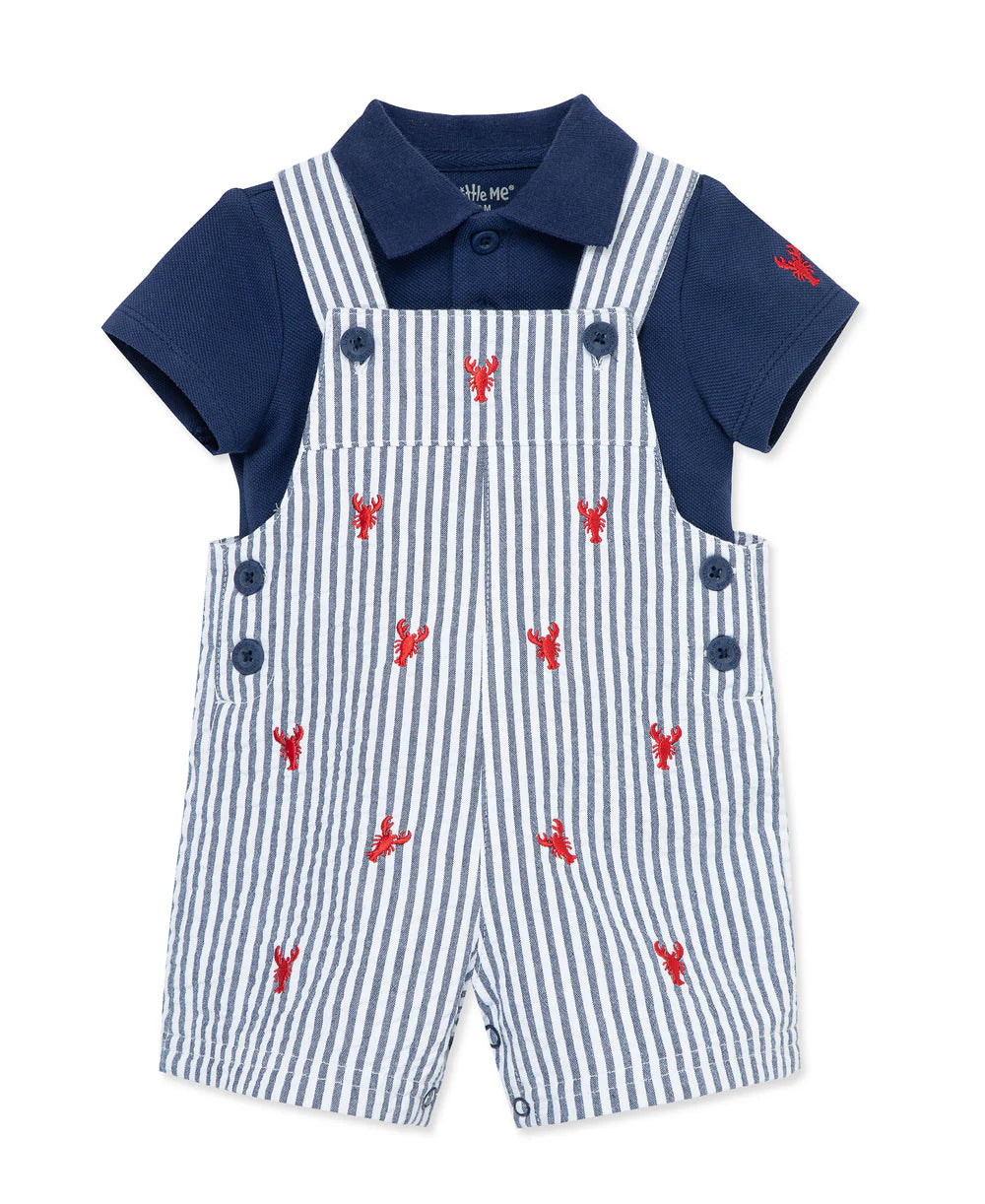 Lobster Woven Infant Shortall Set  14092