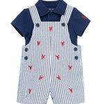 Lobster Woven Infant Shortall Set  14092