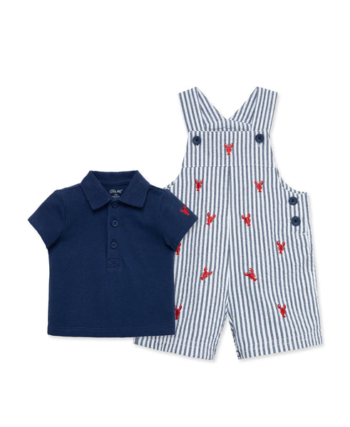 Lobster Woven Infant Shortall Set  14092