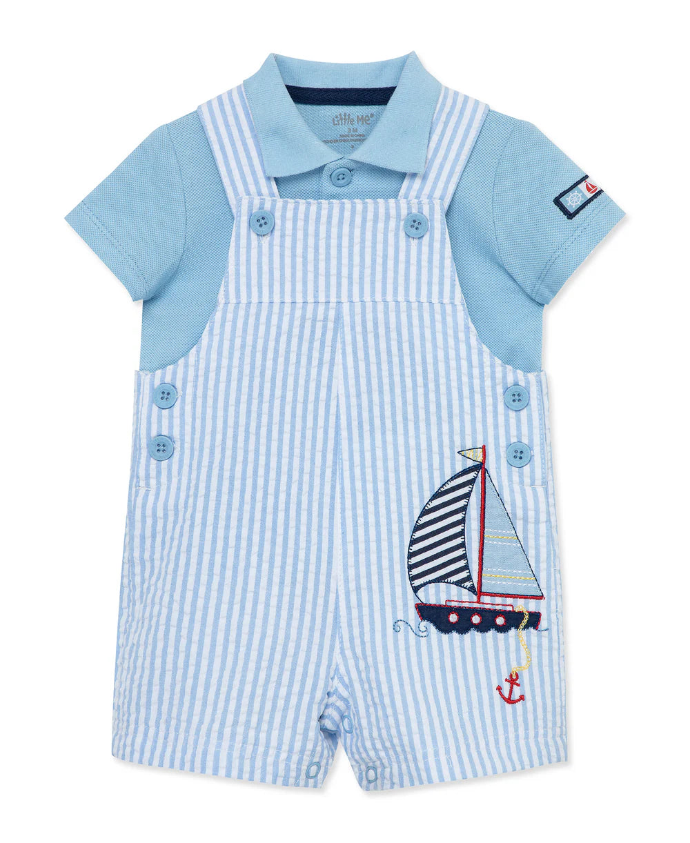 Sailboat Woven Shortall Set 14095