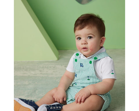 Little Me Baby Boys Golf Overall & Top Set 14096