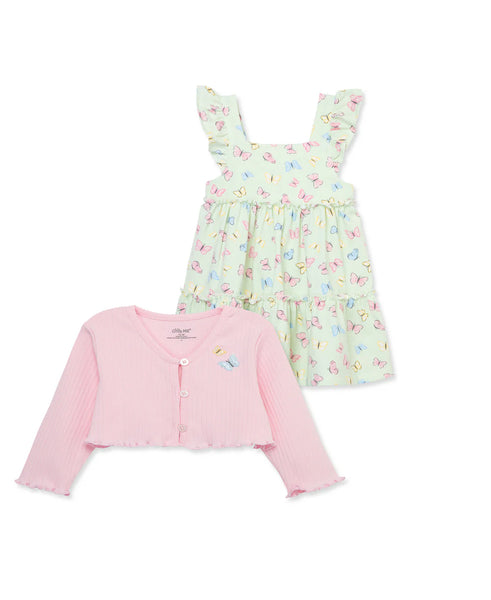 Butterfly Knit Toddler Dress Set 14124