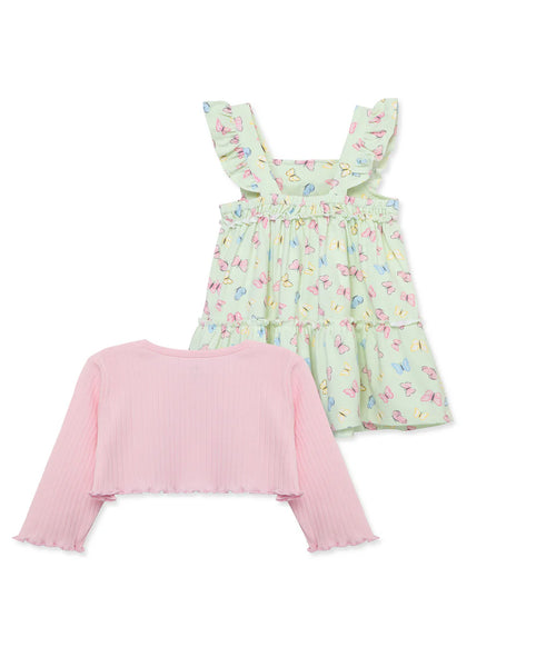 Butterfly Knit Toddler Dress Set 14124