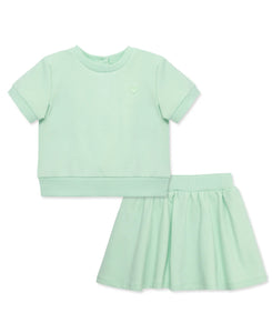 Green 2-Piece Toddler Skort Set 14162