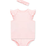 Rose Ruffle Top with Bloomer & Headband Set 14238