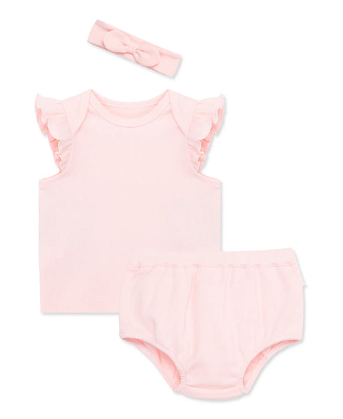 Rose Ruffle Top with Bloomer & Headband Set 14238