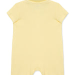 Yellow Ribbed Knit Polo Romper 14248