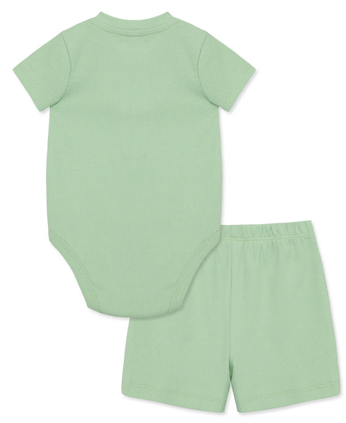 Green Bodysuit & Short Set 14611