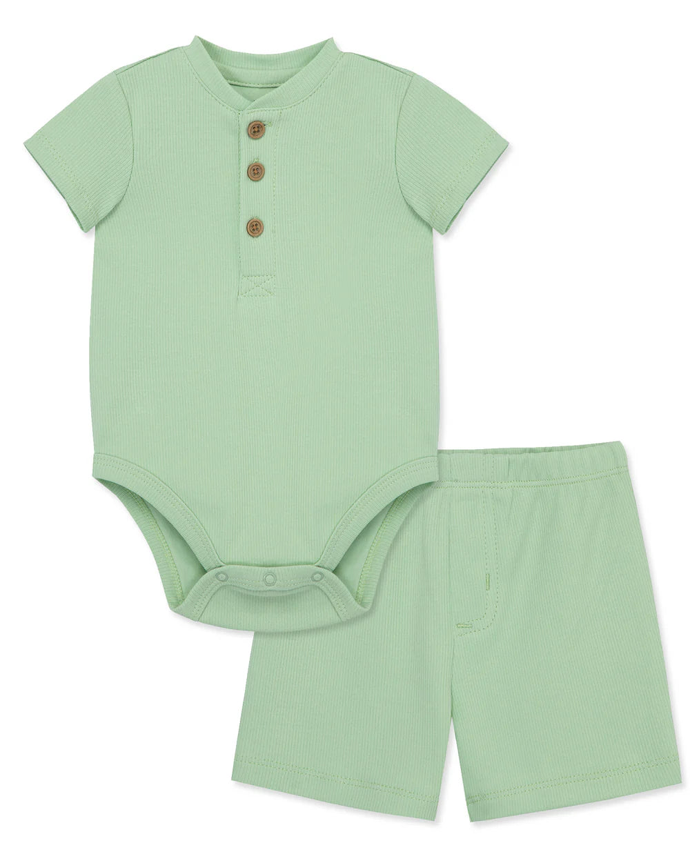 Green Bodysuit & Short Set 14611