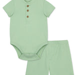 Green Bodysuit & Short Set 14611