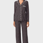 Midnight Floral Classic Cotton Knit Notch Pajama 90036-075
