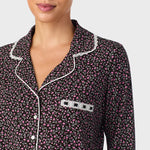 Midnight Floral Classic Cotton Knit Notch Pajama 90036-075