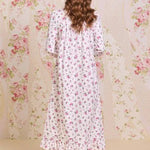 Winter Rosette Cotton Flannel Long Sleeve Ballet Nightgown 60109-138