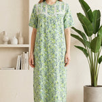 Half-sleeved dress in pure cotton 26-10-A-1