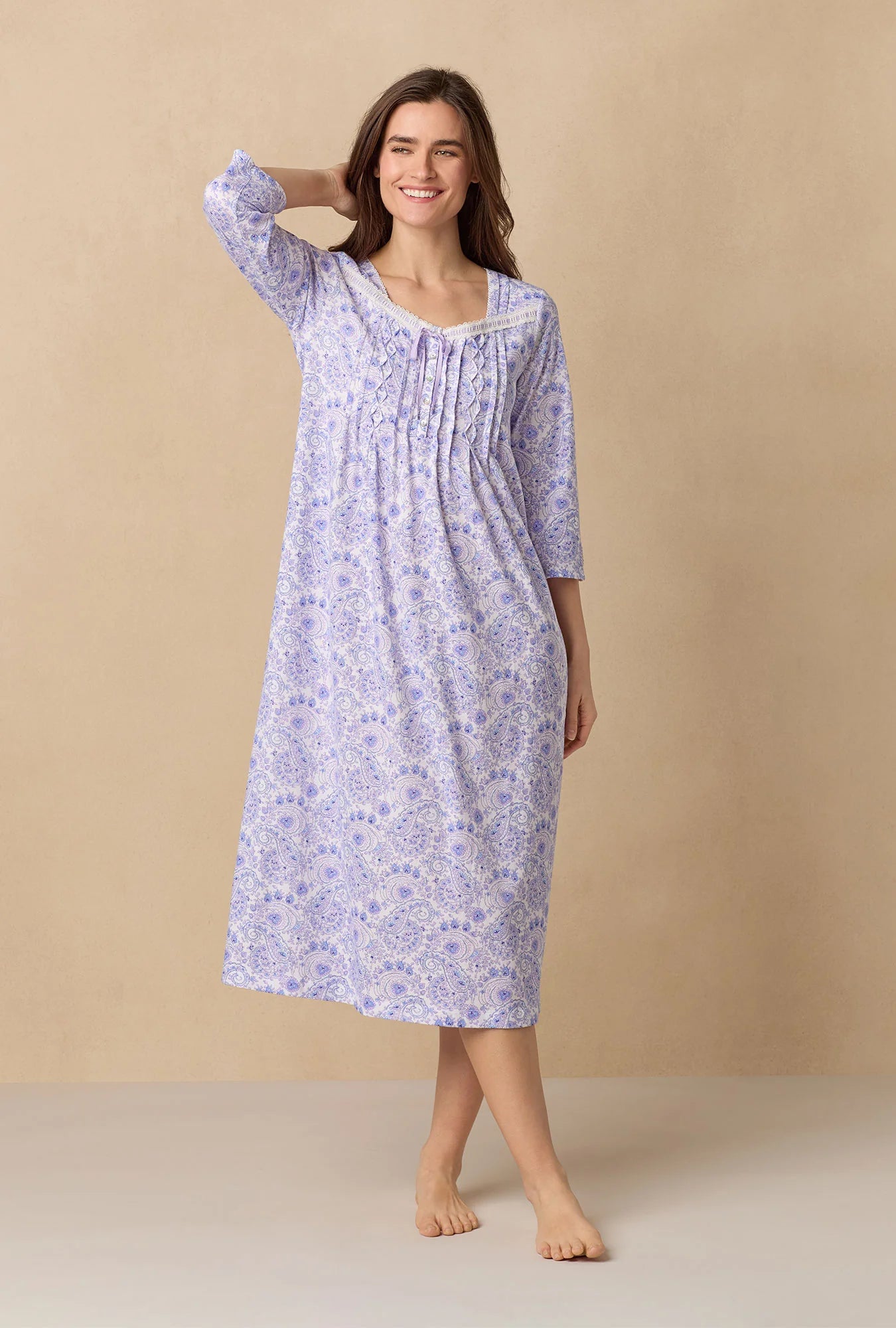 Purple Paisley Cotton Ballet Nightgown 62678-520