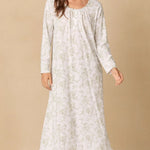 Whispering Rose Toile Long Cotton Knit Nightgown CH62681-101