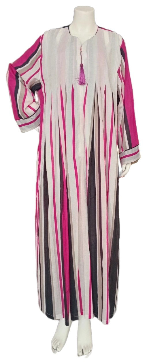 Women's cotton dress with front zipper, 50 cm long 1797