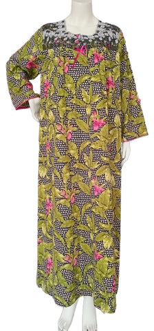 Women's 5cm Long Button Front Cotton Dress 1803