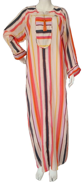 Women's cotton dress with front zipper, 50 cm long 1804