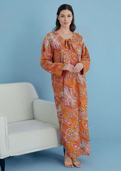 Women's cotton dress with front tie 1815