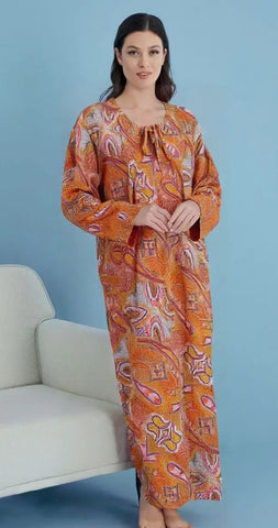 Women's cotton dress with front tie 1815