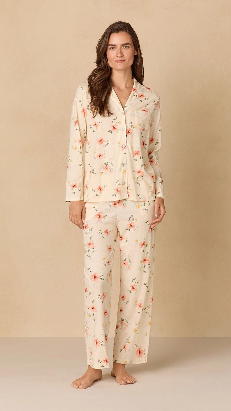 Sunlit Meadow Long Cotton Knit Pajama CH92681-290