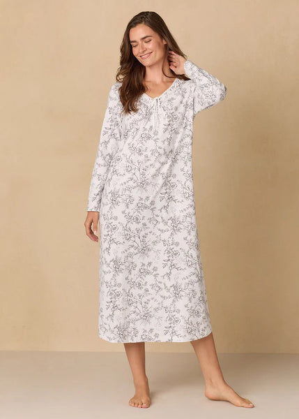 Grey Toile Cotton Ballet Nightgown 82679-101