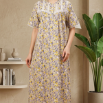 Half-sleeved dress in pure cotton 26-10-A-1
