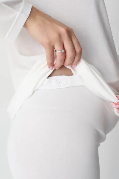 ERDENİZ TEKSTİL  3-Piece Maternity Pajama Set with Lace Details - Maternity Set that Facilitates Breastfeeding 3466