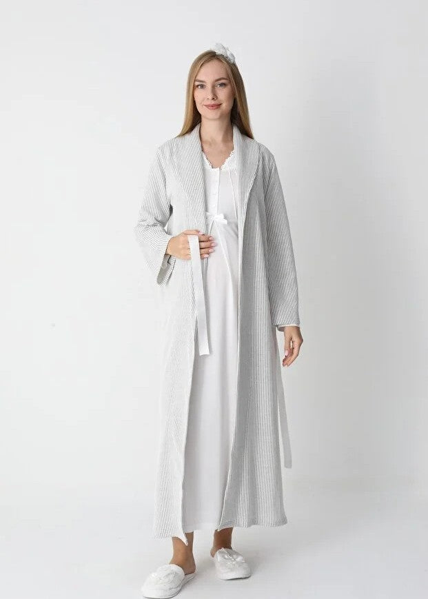 Maternity Nightgown and Dressing Gown 25-2305