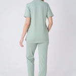 Nursing Pajama Set with Wide Lace Sleeves, 3 Pieces - Luxury Maternity Collection26-3468